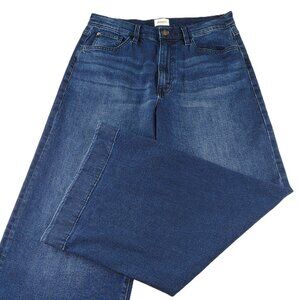 Hudson Jolene High Rise Wide Leg Jeans Women's Size 29 Walker Dark Wash READ